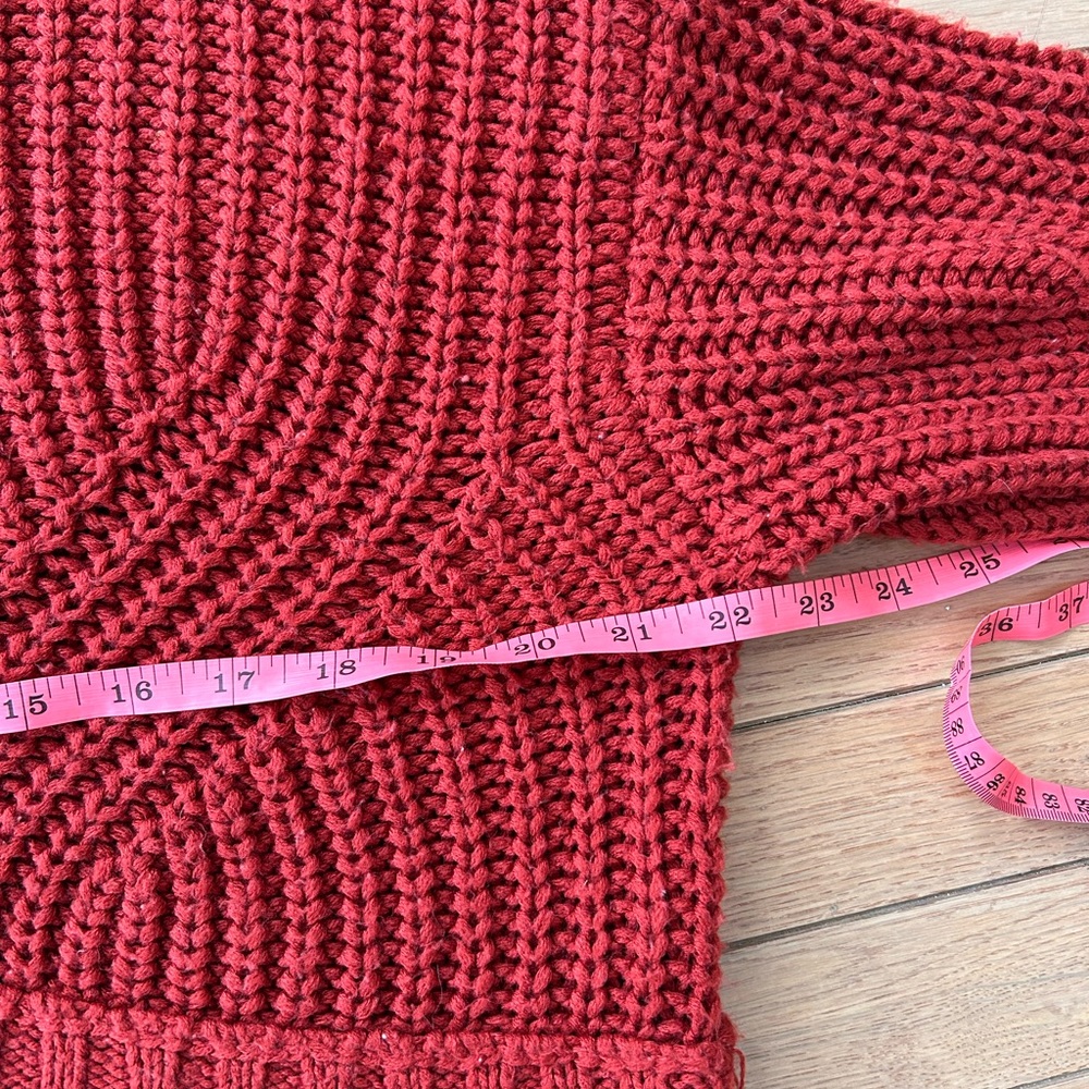 EUC Moon & Madison burnt orange cropped chunky sweater - Picture 13 of 15